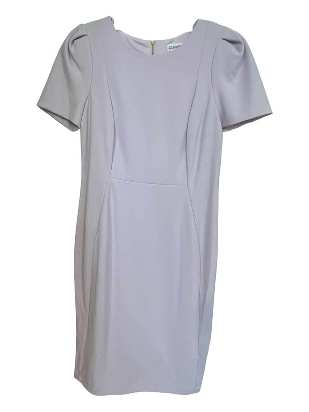 Calvin Klein Pale Lavender Short Sleeve Shift Dress